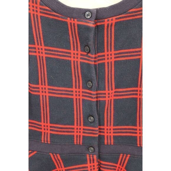 JANIE & JACK Girls Navy Blue With Red Stripes Sleeveless Knit Dress Size 6 - Picture 6 of 8